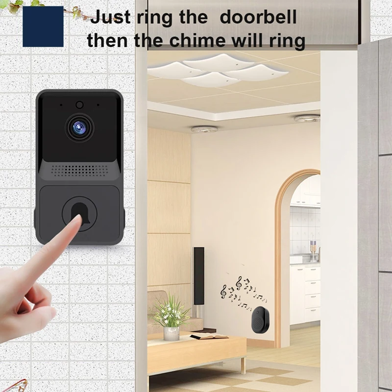 أفضل العروض فيديو إنترفون واي فاي الأشعة تحت الحمراء للرؤية الليلية في الهواء الطلق أمن الوطن كاميرا إنذار 480P زر لاسلكي الجرس