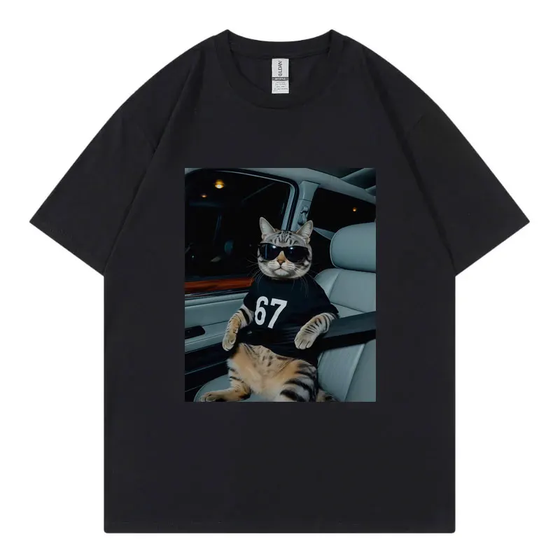 

67 Cool Cat Funny Meme Graphic T Shirts Men Women Clothing Fashion Oversized T-shirt Summer Casual Cotton Short Sleeve T-shirts