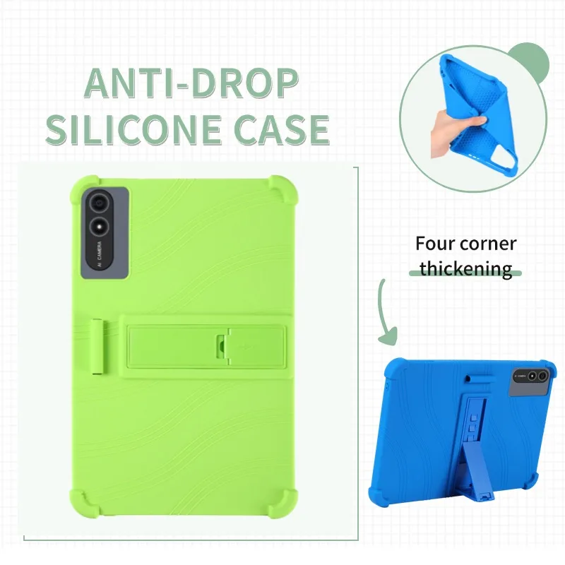 

For QDDQ P90 Tablet Case 13.4 inches Tablet Kids Friendly Soft Silicone Adjustable Stand Cover protective sleeve