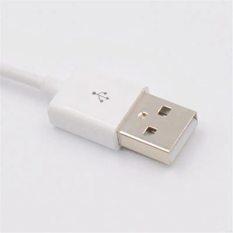 L41E Universal USB Charging Cord With 3.5mm Plugs For Audios Players White 1M Length