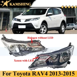 CAPQX Xenon Voorbumper Head Light Lamp Voor Toyota RAV4 2013 2014 2015 Hoofd Lamp Koplamp Half Montage