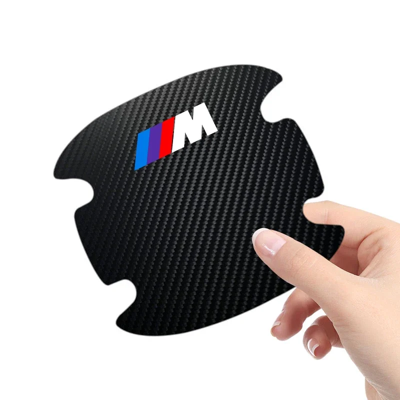 4pc New Car Sticker Anti Scratch Car Door Handle Carbon Fiber Protector For BMW M 1 3 4 5 6 7 E Z X M3 M5 M6 E39 E46 E30 E28 E91