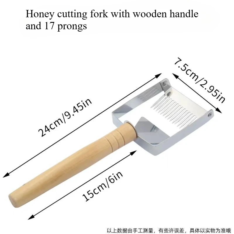Stainless Steel Honey Uncapping Scraper Cutter Needle Type Shovel Wooden Stainless Steel Handle Beekeeping Apiculture Tool