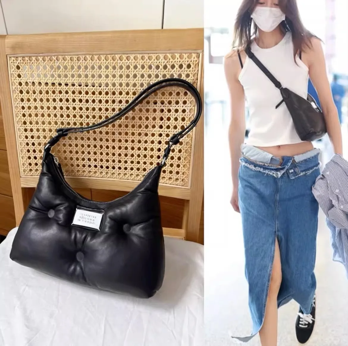 

Hobo Sheepskin Silver Underarm Bag Down Shoulder Diagonal Cloud Bag Simple Fashion Free Shipping