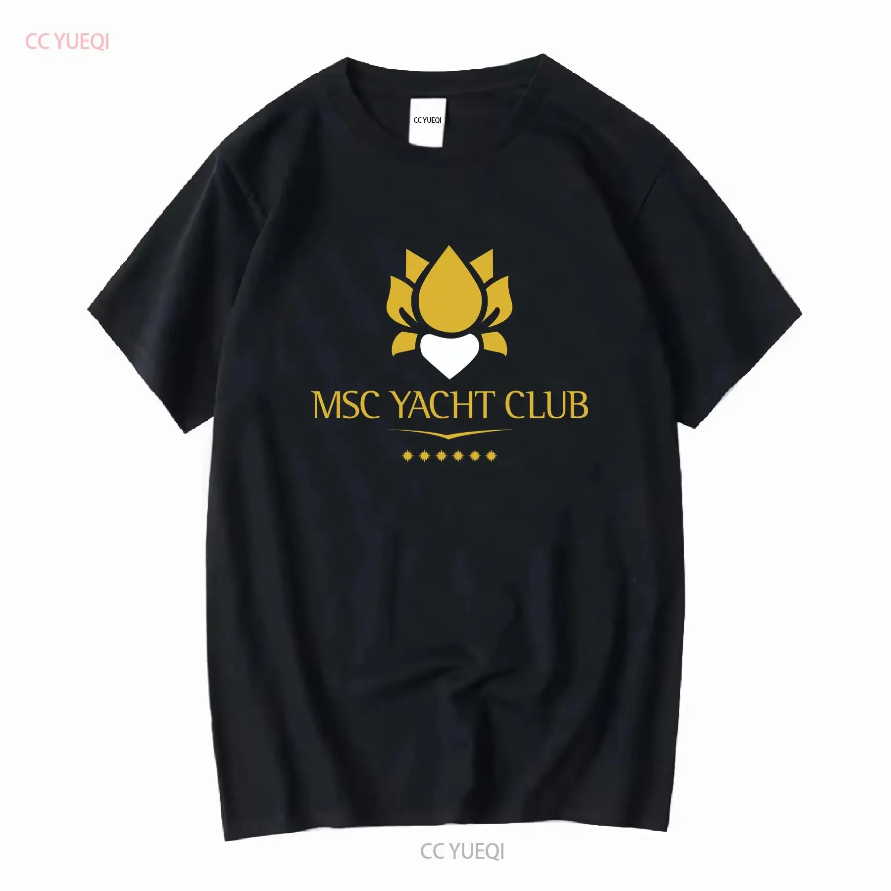 New MSC Yacht Club Logo Design Classic T Shirt American Funny S 5xl long or short sleeves vintage Washed streetwear Casual Soft