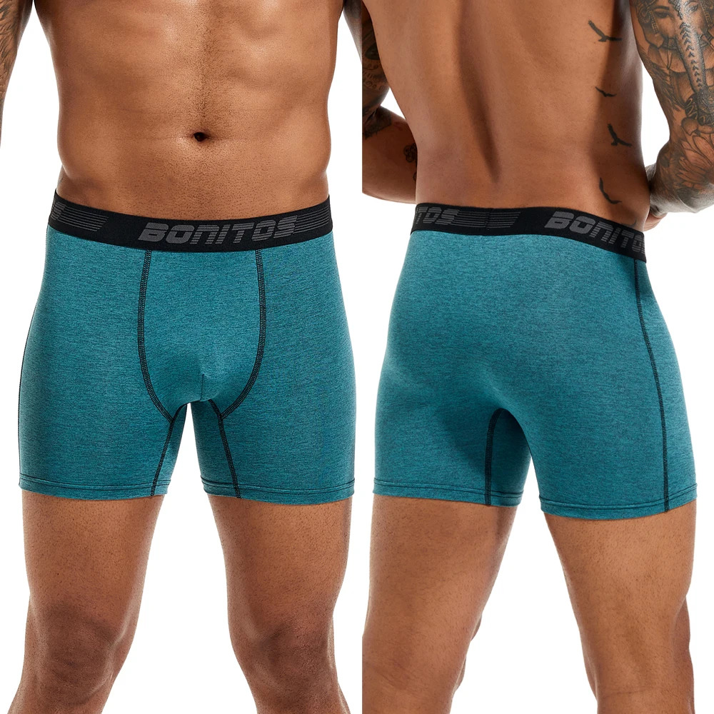 Calzoncillos bóxer de poliéster para hombre, ropa interior Sexy, talla grande