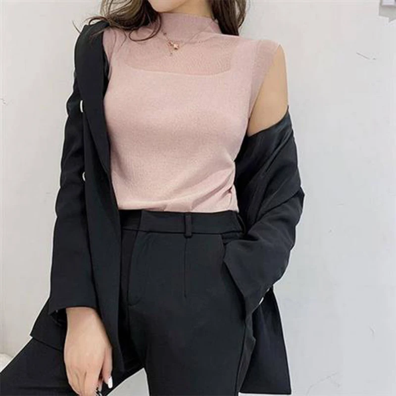 Summer Solid Color Casual Fashion Knitting Tank Top Women Sleeveless Simple All-match Bottomed Vest Ladies Vintage Pullover Tees