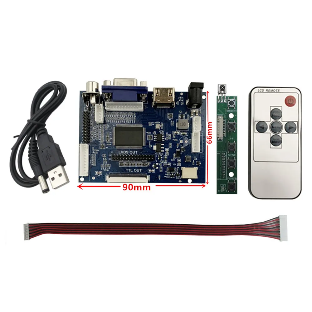 Imagem -02 - Polegada Laranja pi pc Banana pi m3 Pro Tela Lcd Monitor Kit Hdmi-compatível Placa de Driver de Entrada Vga 10.1