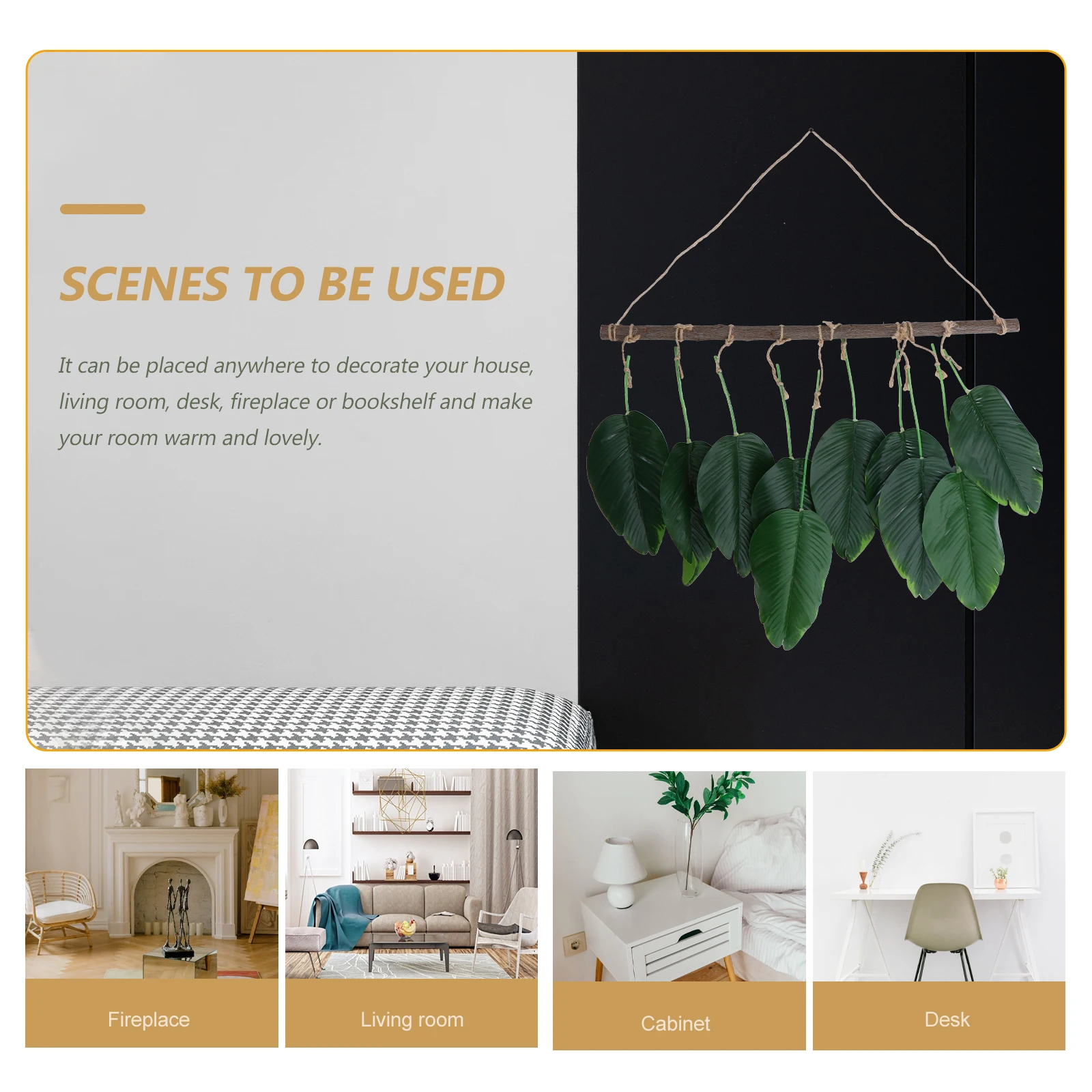 

Simulated Green Plant Decoration Artificial Home Greenery Faux Plants Indoors Garden Decor Wall Pendant Scene Decor Easy Care