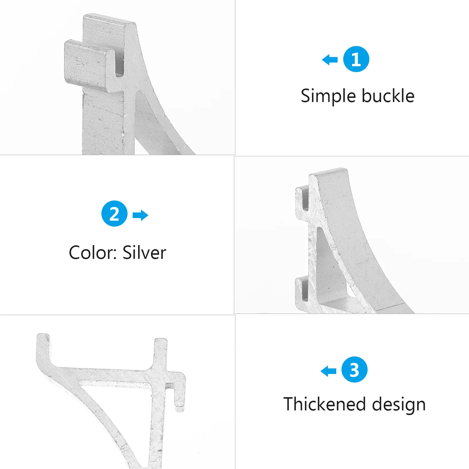 

10Pcs Stainless Steel Freezer Shelf Clips Aluminum Refrigerator Clamp Durable Cooler Shelf Brace Strong Fixing