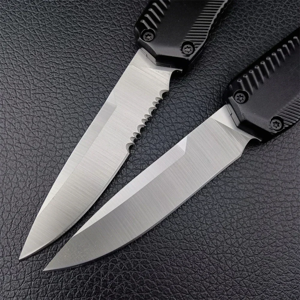 Pocket Livewire 9000 Tactical Knife 440C Full/Serrated Blade Zinc Alloy Handle Outdoor Hunting Knives Camping Safety EDC Tools