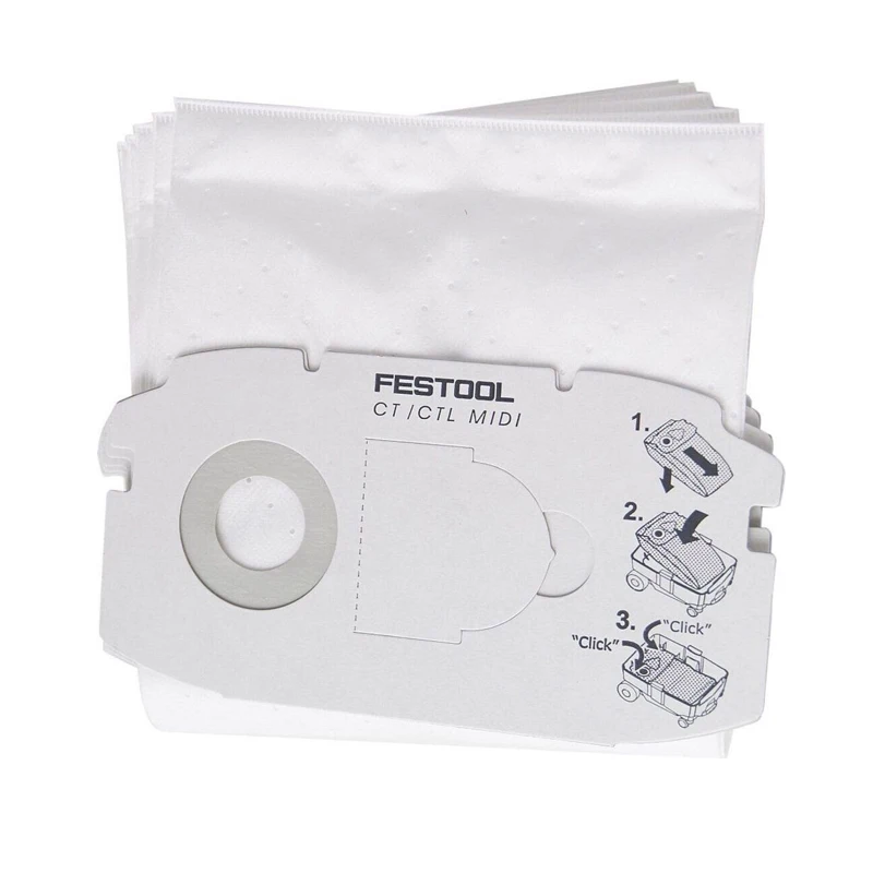 FESTOOL SELFCLEAN Filter Bag High-Quality Nonwoven Fabric Tear Resistance Sturdy Durable Tools Accessories 498411 496187 204308