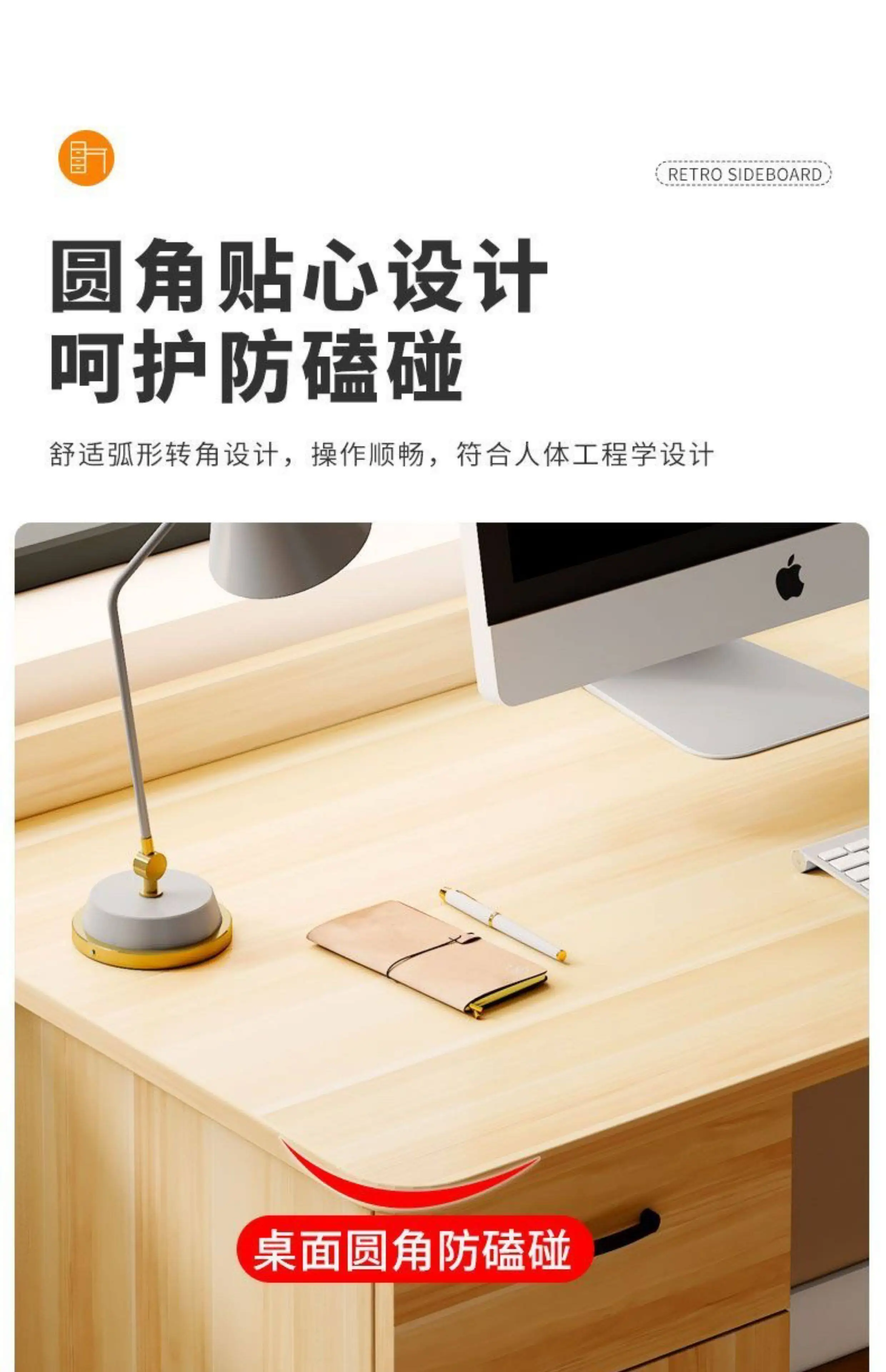 Computer Desk Bookshelf Integrated Shelves Drawers Large Laptop Home Bedroom Student Study Writing Desk Simple Office Table