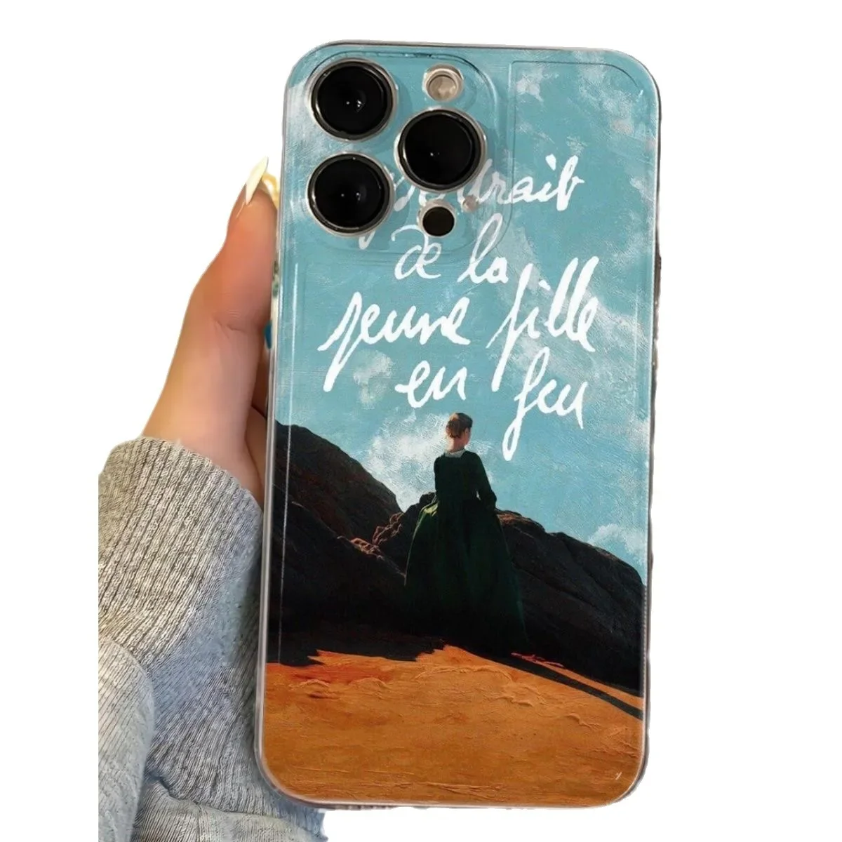 Custodia per telefono artistica per iPhone 16 15 14 13 12 11 Pro Max Xs Max XR 12 Mini Cover morbida trasparente Fundas trasparenti