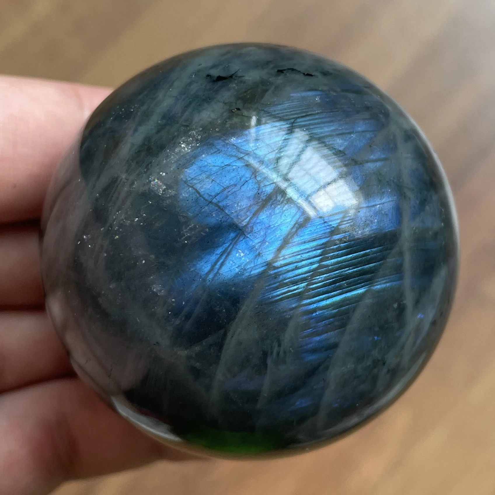 

300g Natural Stone Labradorite Crystal Ball Rock Decoration Rough Polished Quartz Sphere Healing