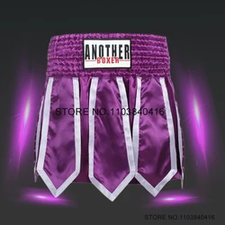 Boxing Shorts Stylish Muay Thai Shorts Men Women Kids MMA Martial Arts Grappling Training Clothes Satin Fight Kickboxing Pants