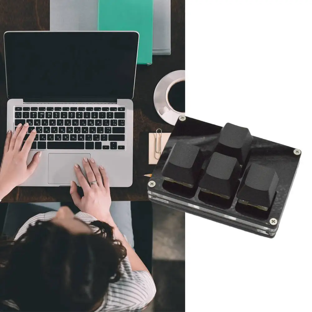 4-клавишная мини-клавиатура с красным переключателем, программируемая игровая механическая клавиатура, USB-клавиатура на заказ для ноутбука, ПК D7L8