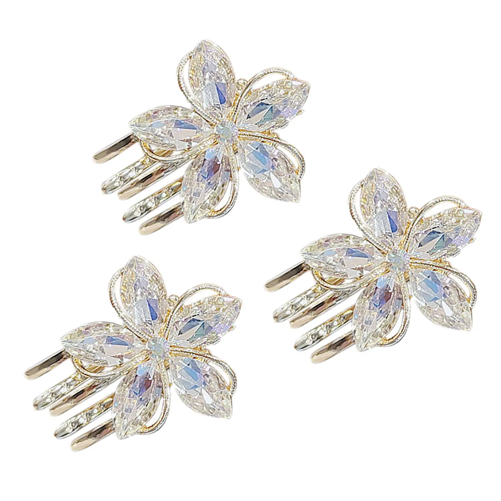 

Набор из 3 заколок-крабиков для волос в форме цветка, из сплава, маленькие, милые, для повседневного использования, украшение для волос, женский головной убор