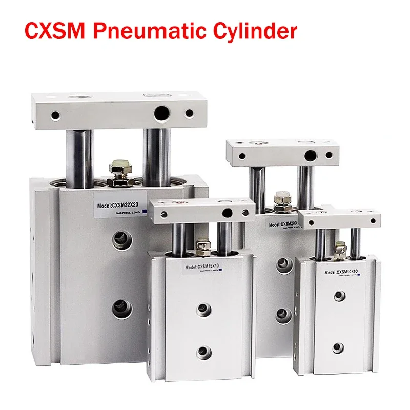 

CXSM Series Bore 10/15/20/25/32 Double Acting Air Pneumatic Cylinder 10/20/30/40/50/60/70/75/100/150 Stroke Replacement Dual Rod