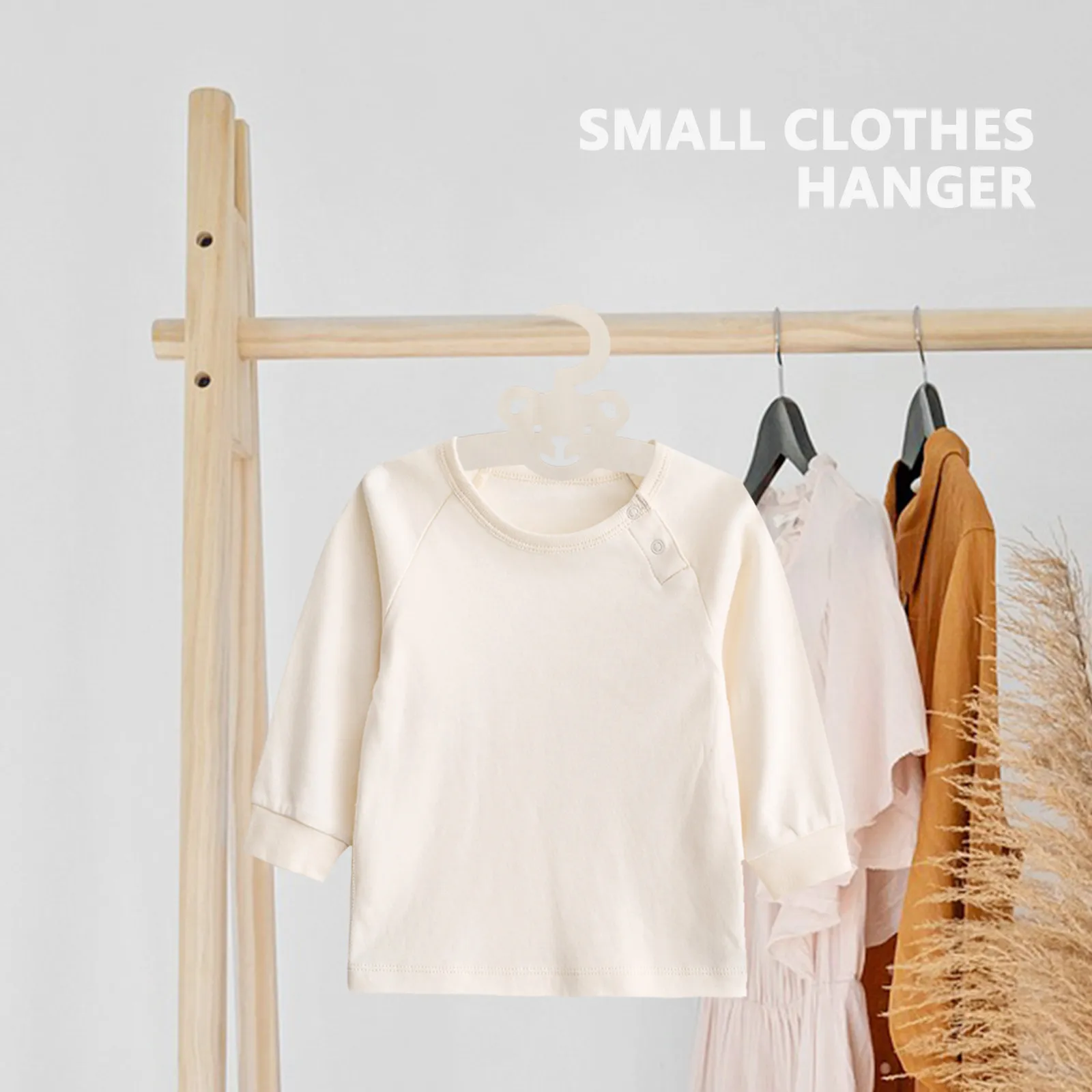 5Pcs Wooden Hangers Non Slip Clothes Rack Adjustable Small Hangers for Closet Organizers - view 5