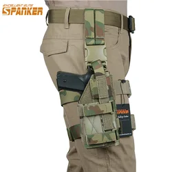 Tactisch Drop Leg-platform met pistoolholster Airsoft Molle Mini-beenpaneel Snelsluiting Jachtpistoolholster