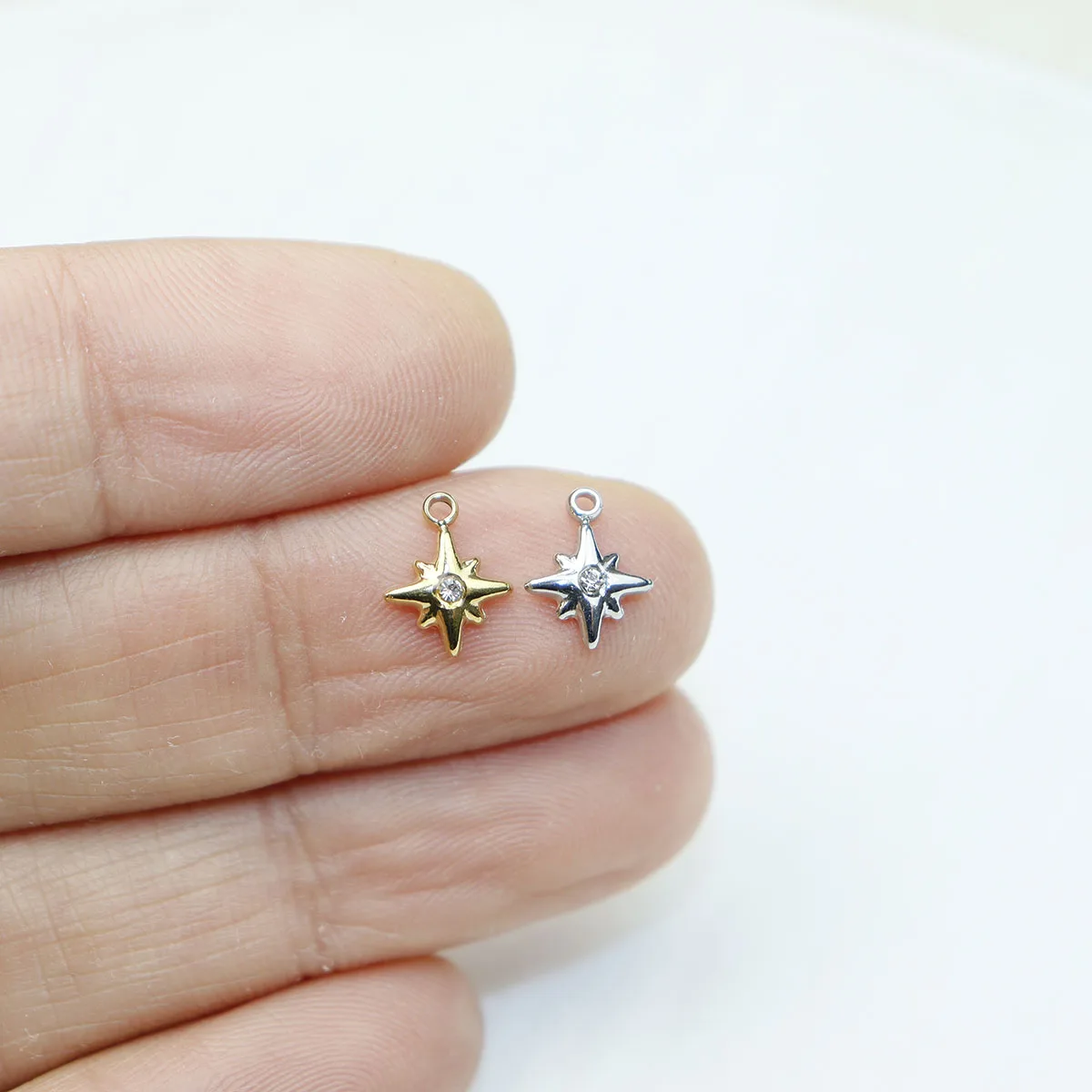 5pcs Stainless Steel Anti-allergy Mini Star Women's High Quality Fashion Jewelry Charms Accessory DIY Necklace