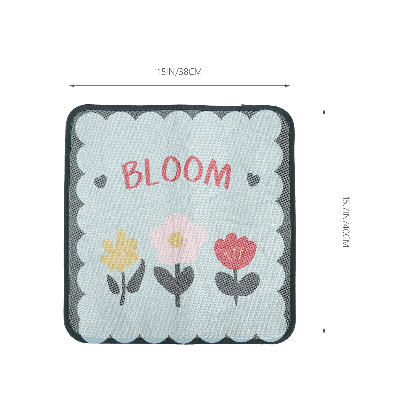 

Breathable Ice Silk Chair Cushion Cool Polyester Seat Mat Office Car Chair Cooling Pad Cartoon Design Cartoon Printing