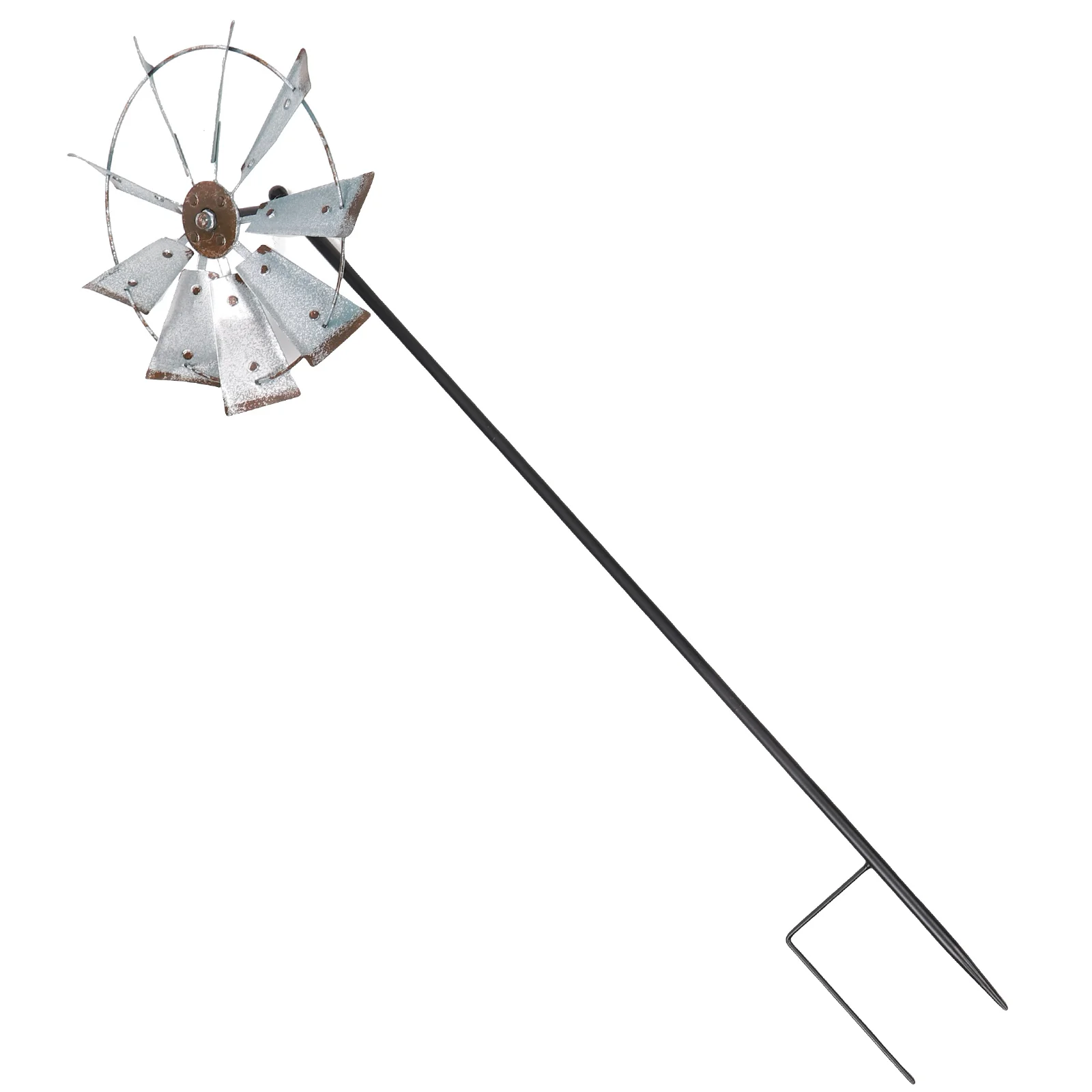 

Iron Windmill Decor Spinners Wrought Metal Art Outdoor L Garden Pinwheels Adornment Rotatable Design Durability