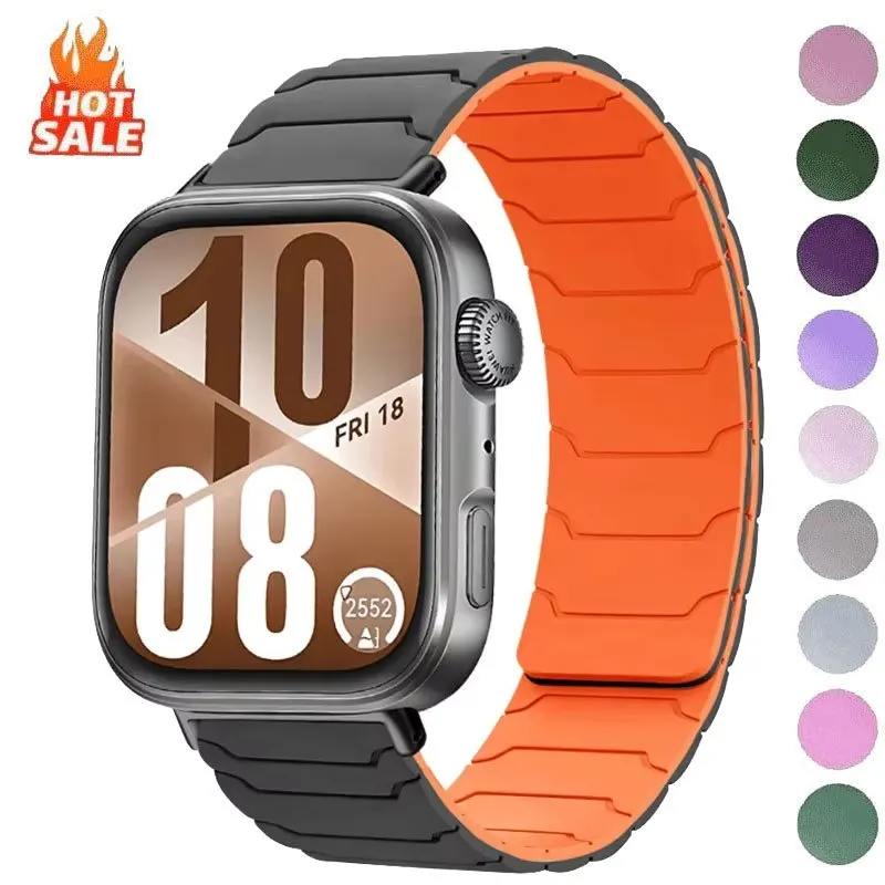 Image of Magnetische Silikonarmbänder für Huawei Watch Fit 5 4 3 Sportarmband Ersatz-Armband für Huawei Watch Fit 4 5 Pro Correa