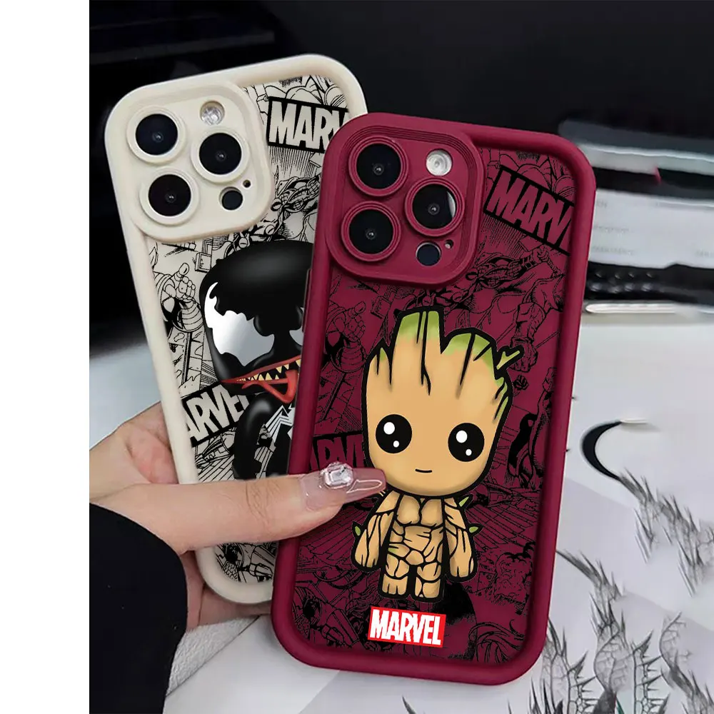 Cartoon Marvel Groot Venom Cover Phone Case For Google PIXEL 7 8 7A 8A 9 Oneplus 11 10R 8T NORD CE 2 3 4 LITE ACE 2 3 Case Funda