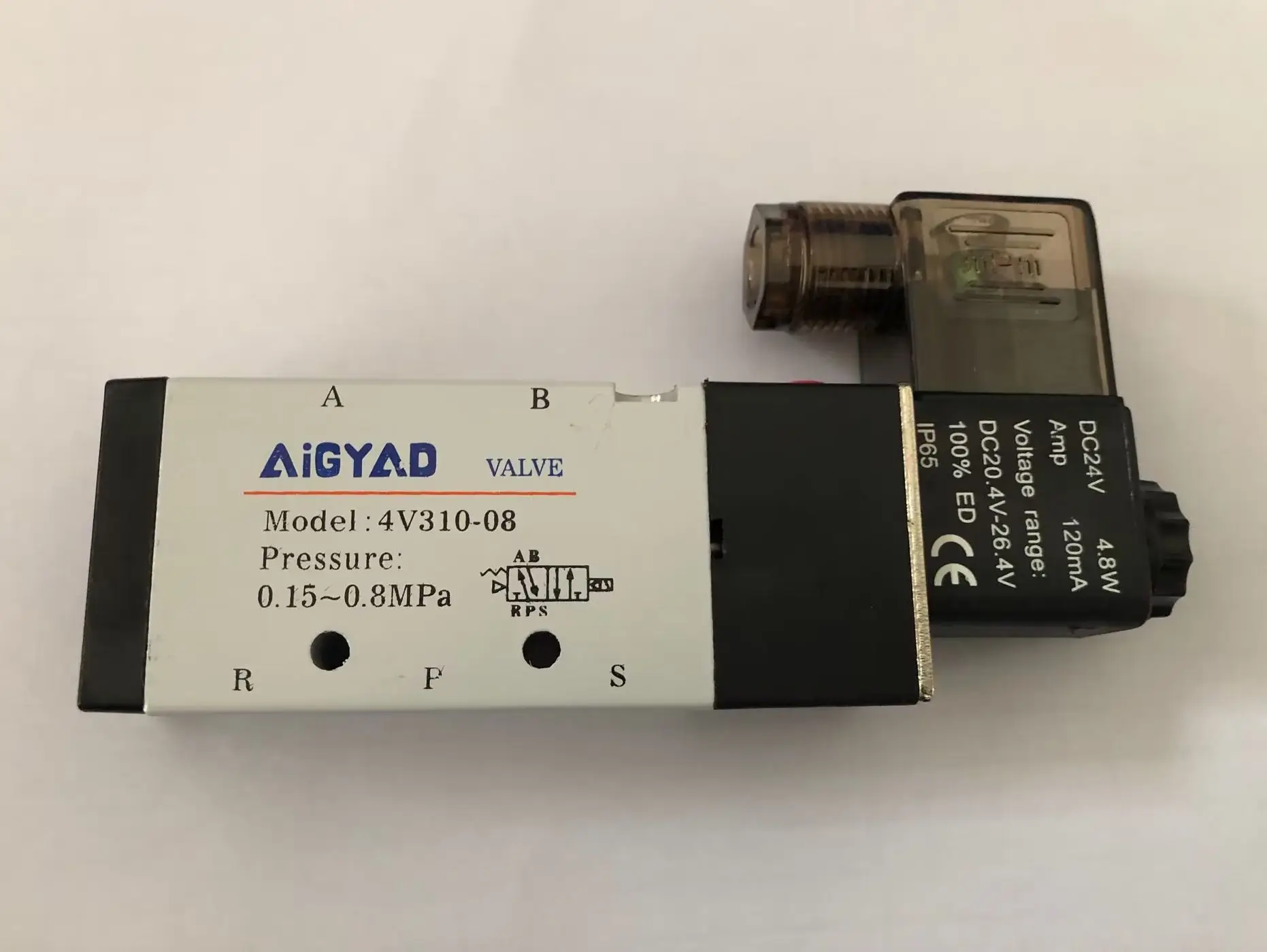 

3/8" NPT Airtac Type 4V310-10 4V310-08 2pos 5port dc 12v 24v ac 110v 220v 4V310-10-DC24V 3/8 NPT,US Canada Market