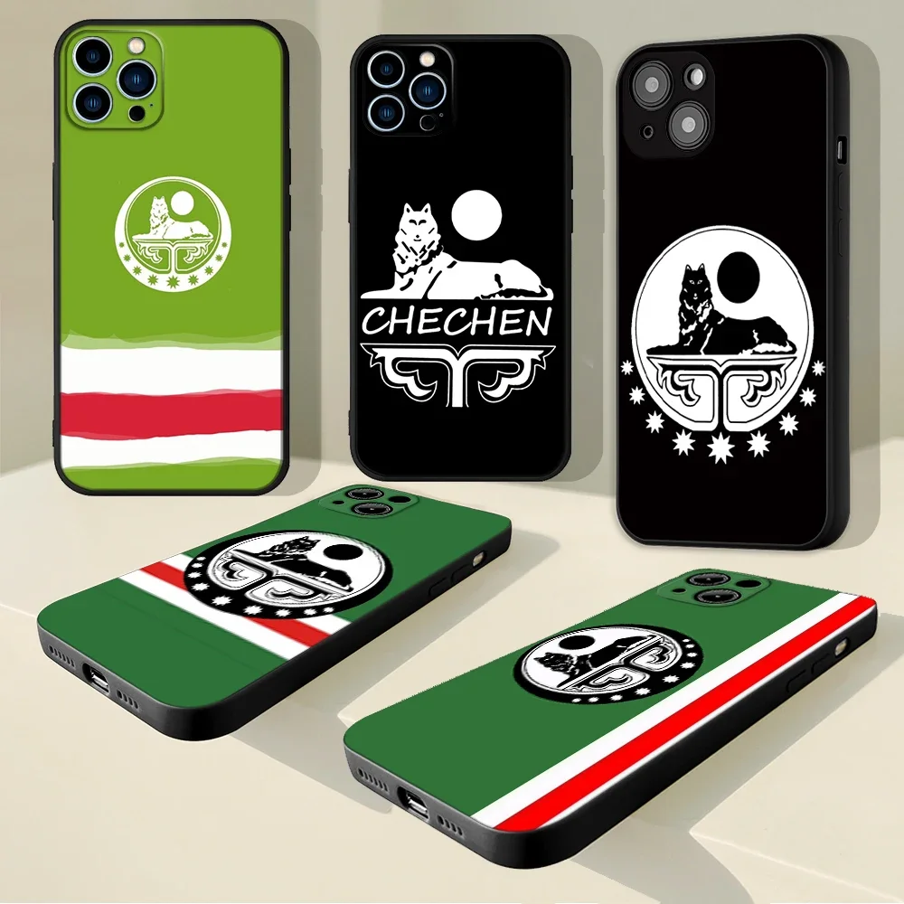 Chechen National Flag Antique Theme Phone Case For iphone 15 14 11 12 13 Pro 11 Pro Max X XR XS MAX 7 8 plus 14 15 plus Covers