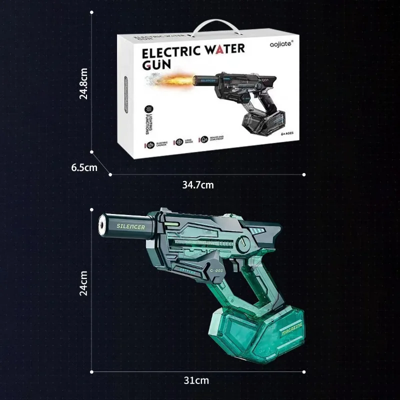 التلقائي بالكامل شفط التصوير المستمر Uzi مدفع المياه قدرة عالية لعبة طويلة الأمد للكبار الاطفال الصيف معركة المياه لعبة #6