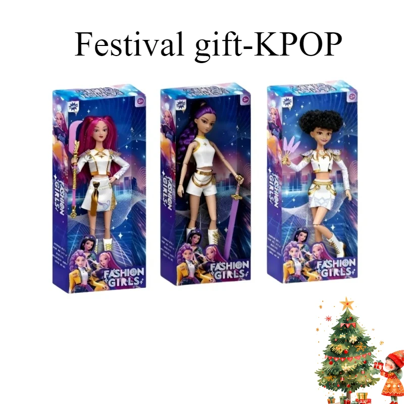 2026 신제품 데몬 헌터 액션 피규어 장난감 더피스 타이거 루미 미라 조이 수시 컬러풀 라이트 팬 크리스마스 선물 아름다운 인형