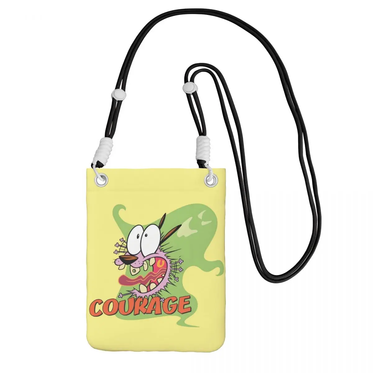 

Изготовленная на заказ сумка для мобильного телефона C-Courage The Cowardly Dog для бега для женщин и мужчин, маленький кошелек через плечо с рисунком собаки, кошелек для смартфона, ремешок
