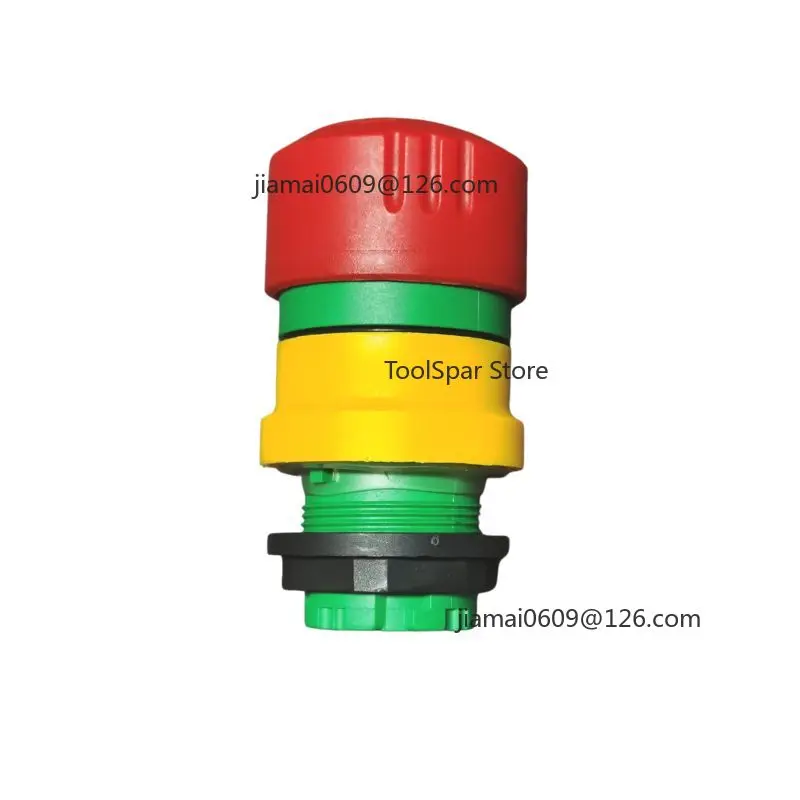 QRUV Twist Reset Emergency Stop Pushbutton Mushroom E-Stop Button Head Industrial Safety Control Replacement Unit