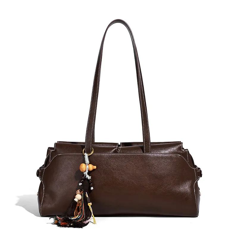 

Корейский стиль, большая вместительная женская сумка на одно плечо, универсальная винтажная сумка для подмышек, осень 2025 г., Новое поступление, сумка-тоут Armprit