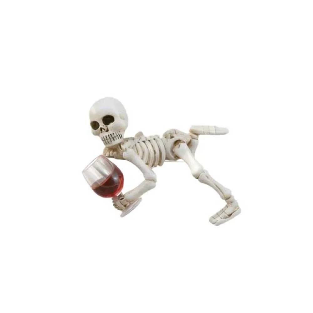 Resin Skeleton Plant Pot Hugger Weatherproof Miniature Miniature Skull Figurine Detailed Lightweight Flowerpot Edge Hanger