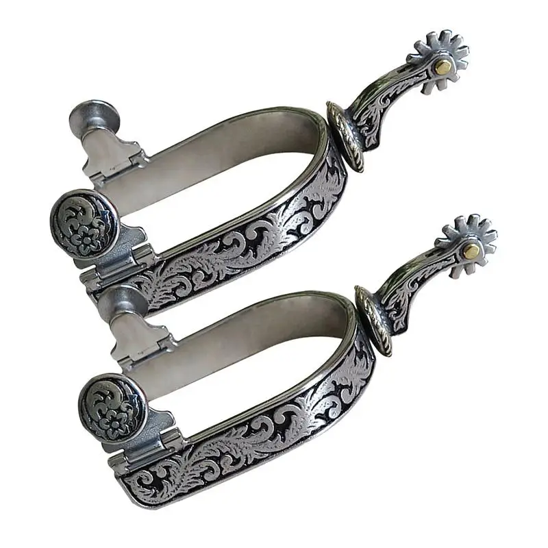 Cowboy Spurs For Men Beautiful Western Cowboy Spurs Riding Spurs Sturdy Horse Roping Spurs Horse Riding Accessories For Horse