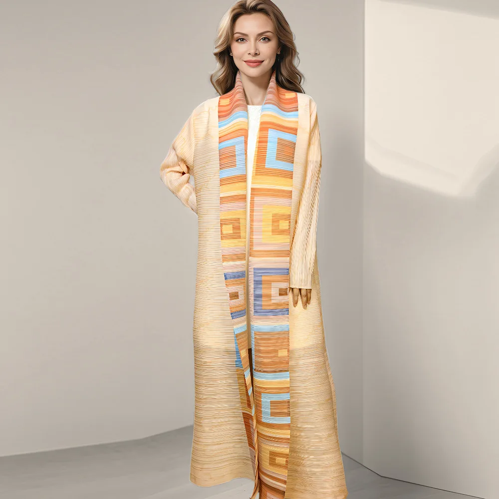 

Middle East Muslim clothing long dress fashion elegant coat dress robe pleated robe simple temperament resort style high-end ban
