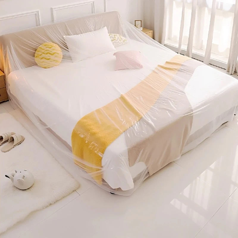 Disposable Painting Dust Cover 1PC Waterproof Plastic Sheet to Protect Furniture Floors from Paint Splatter & Construction Dust