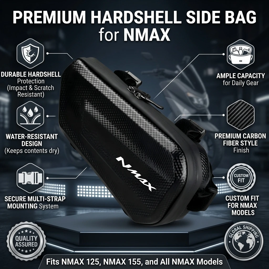 Easy To Clean Large Capacity EVA Motorcycle Saddle Bag Tool Bag With LOGO For YAMAHA NMAX 125 NMAX 150 N-MAX 155 2015-2021
