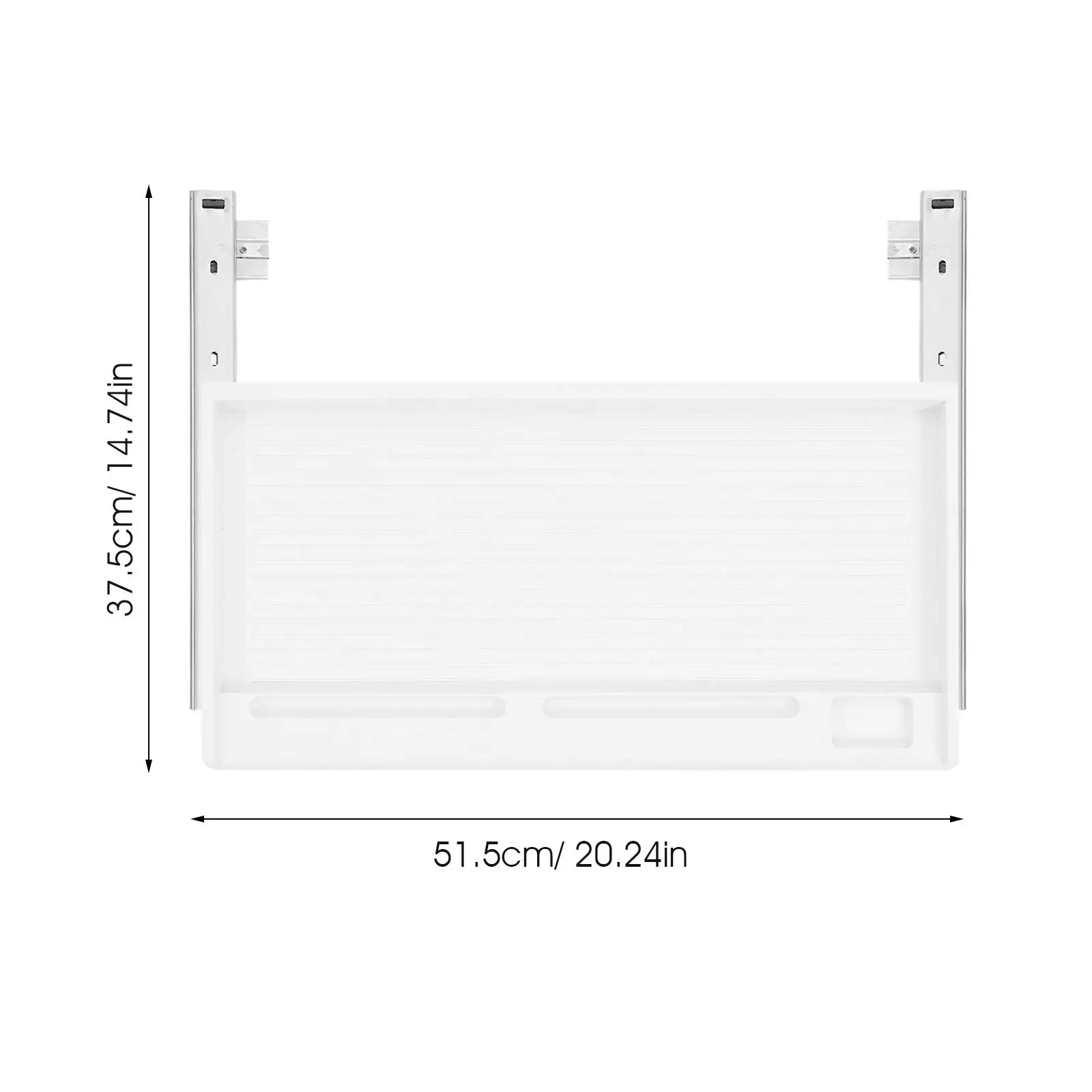 Keyboard Tray under Desk Slide Mount Sliding Keyboards Pull Out Office Drawer Holder Grey White K1 Tray Hidden Space