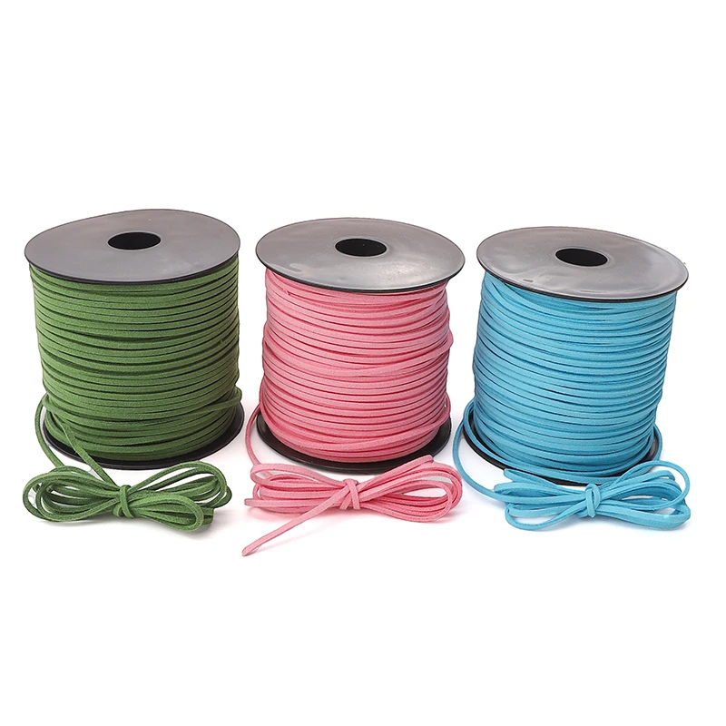 

1/4/10 Meters Colorful Faux Suede Braided Cord Korean Velvet Leather Rope Handmade DIY Beading Bracelets Necklace Thread