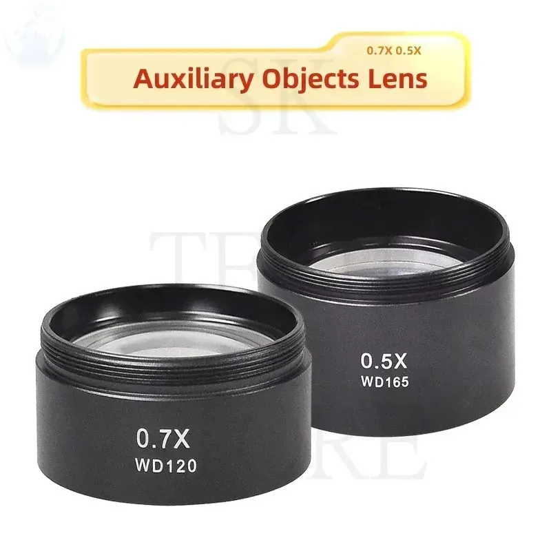 

SIKO WD165 0.5X 0.7X WD120 Microscope Glass Lens 48mm Trinocular Microscope Auxiliary Objects Lens for Stereo Zoom Barlow Camera