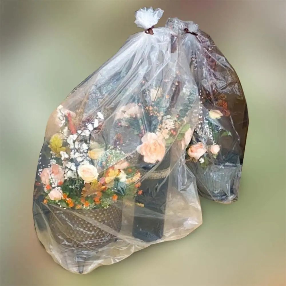 1 قطعة حقيبة متحركة بلاستيكية سميكة ذات سعة كبيرة S/M/L/XL/XXL الملابس حقيبة تخزين اللحاف شفافة مقاوم للماء