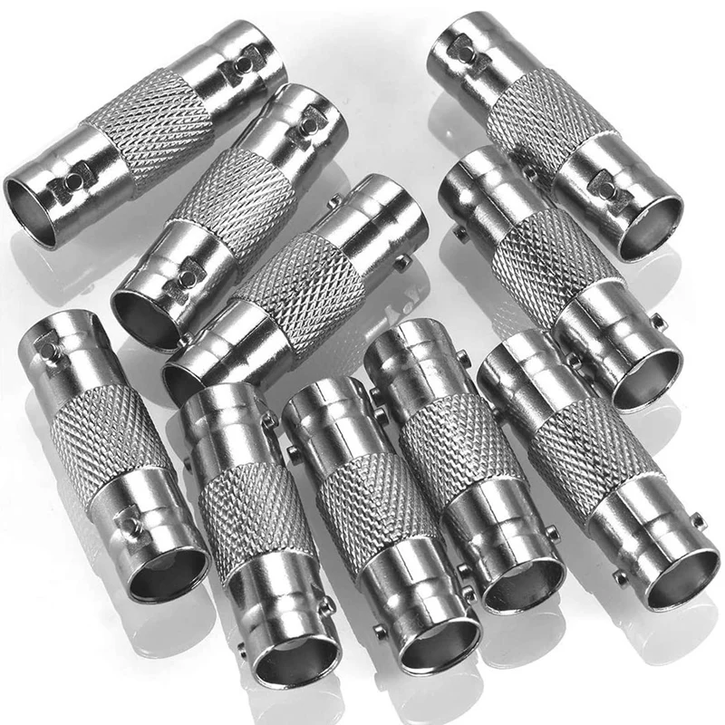 【CLEARANCE】20 PCS BNC Connectors CCTV Security Camera Adapter Coupler Straight Extender Connector