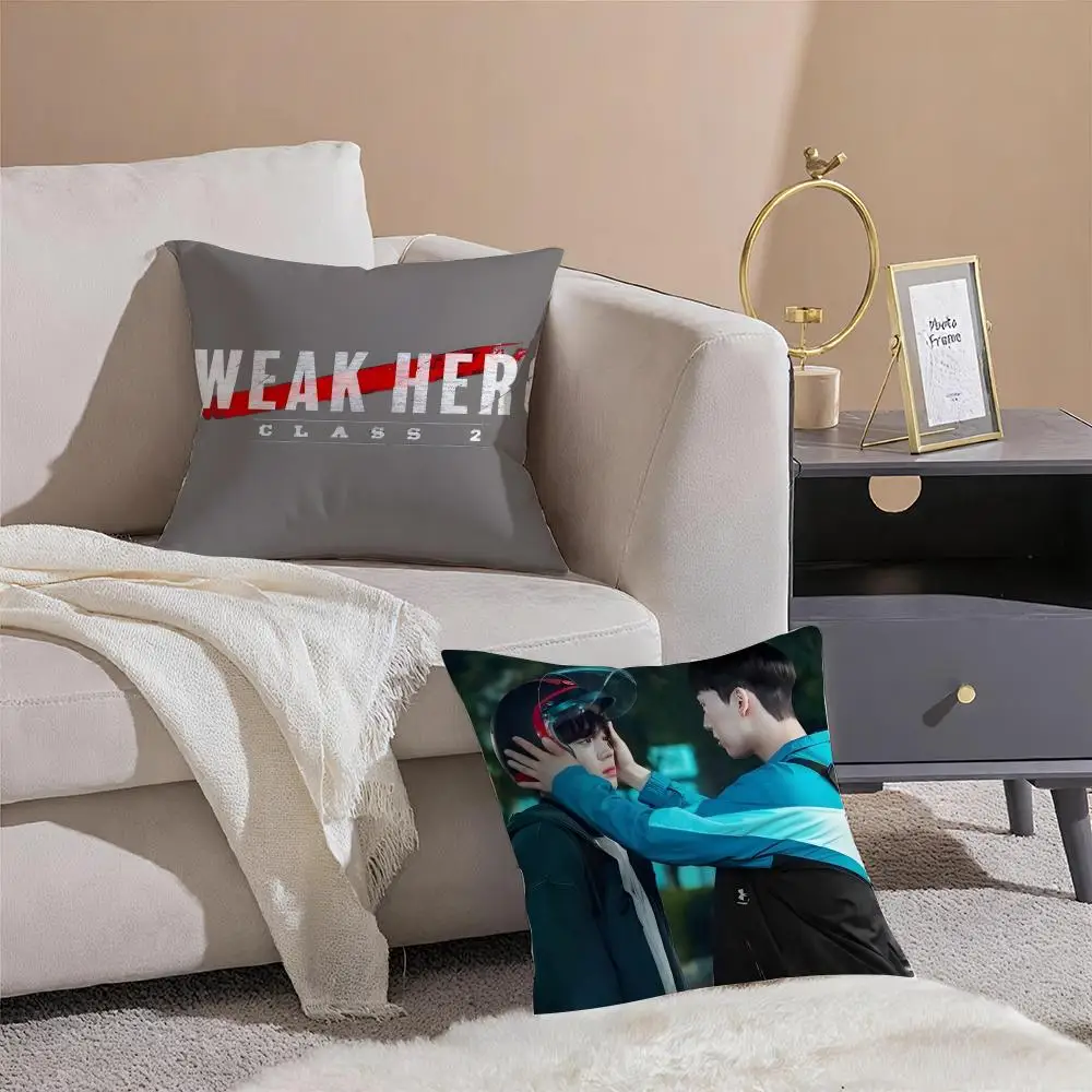 W-Weak Hero Class 2 Cushion Cover Linen Pillow Case Soft Breathable Protective Couch Room Decoration