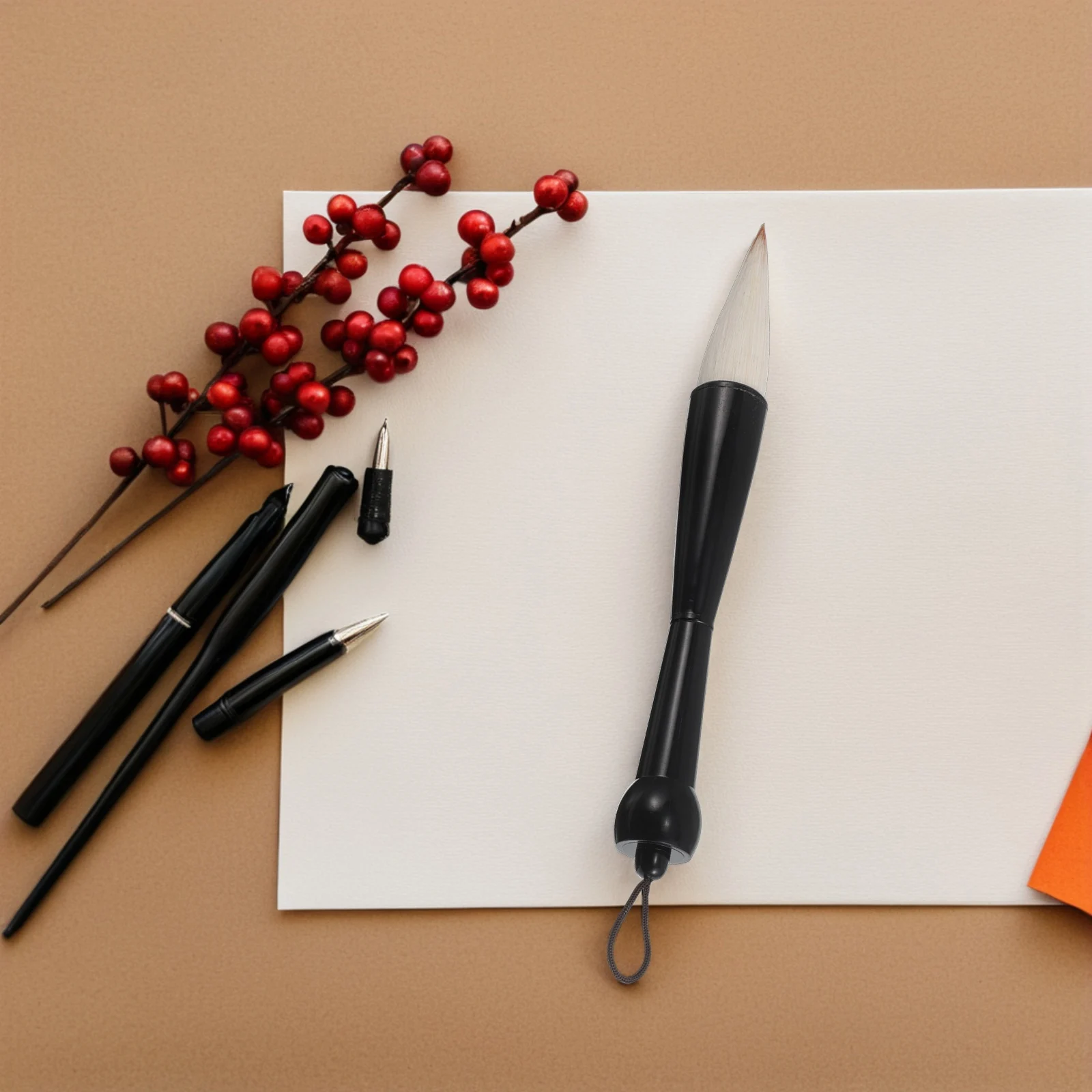 

Portable Brush Calligraphy Chinese Ink Pens for Beginners Thick Writing Large Characters Fine Tip Control Ink Intensity Durable