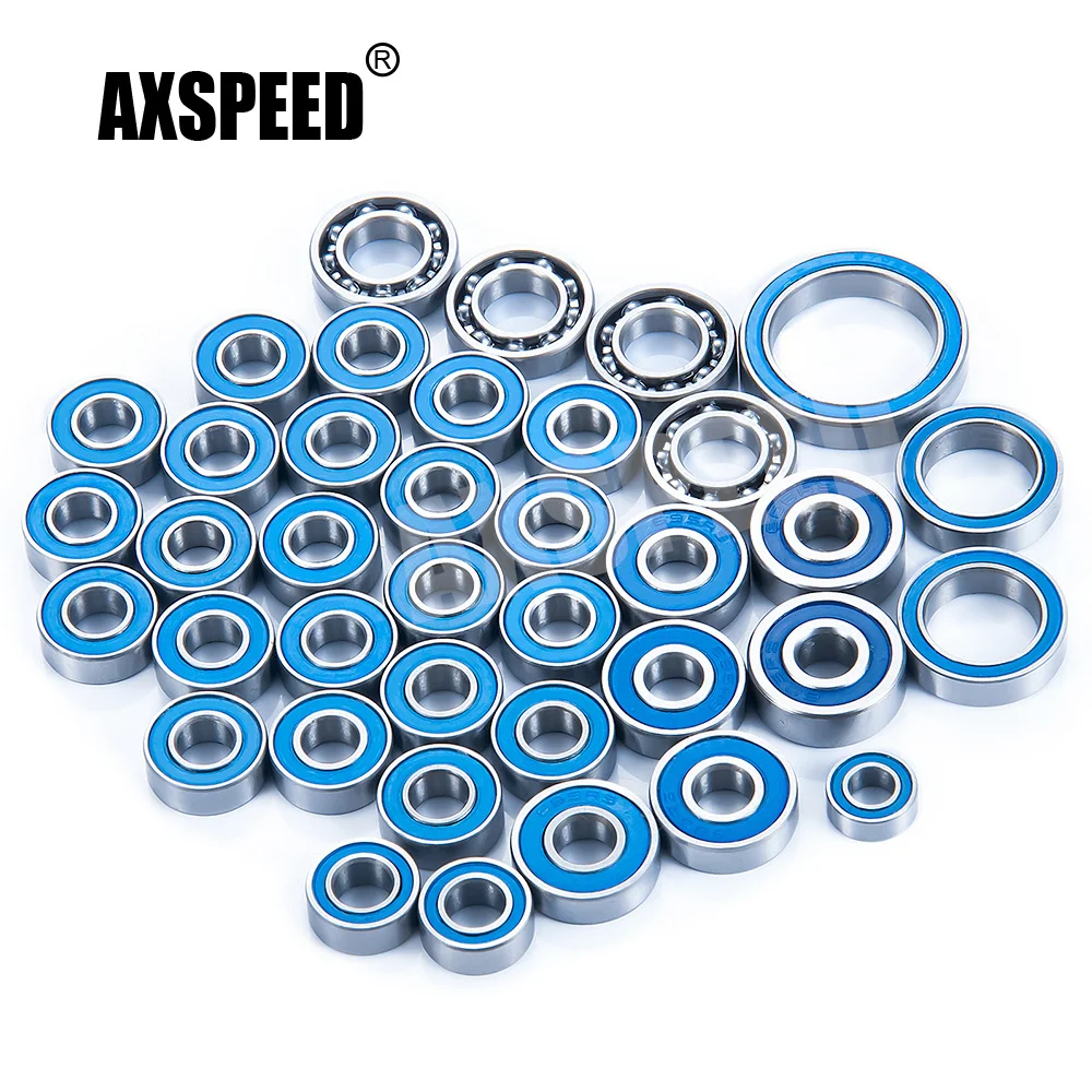 AXSPEED 38Pcs Wheel Hub Sealed Bearing Kit for Axial SCX10 III AXI03007 1/10 RC Crawler Car Truck Accessories Upgrade Parts